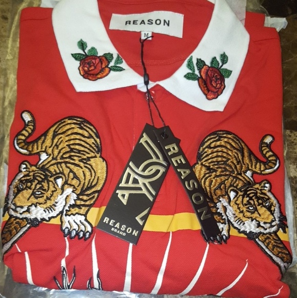 🚫SOLD!!!!!🚫New Tiger Rugby shirt Red - Picture 6 of 8